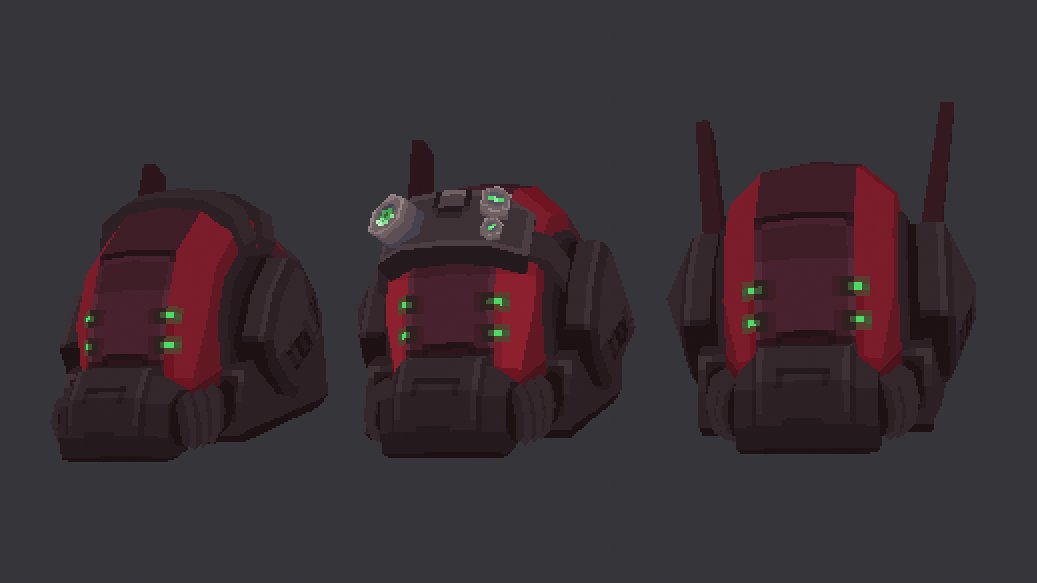 Jajomba_'s tweet photo. some nuke ops helmets

#pixelart #lowpoly 
#ローポリ #ドット絵 https://t.co/7r2ecN4XGj