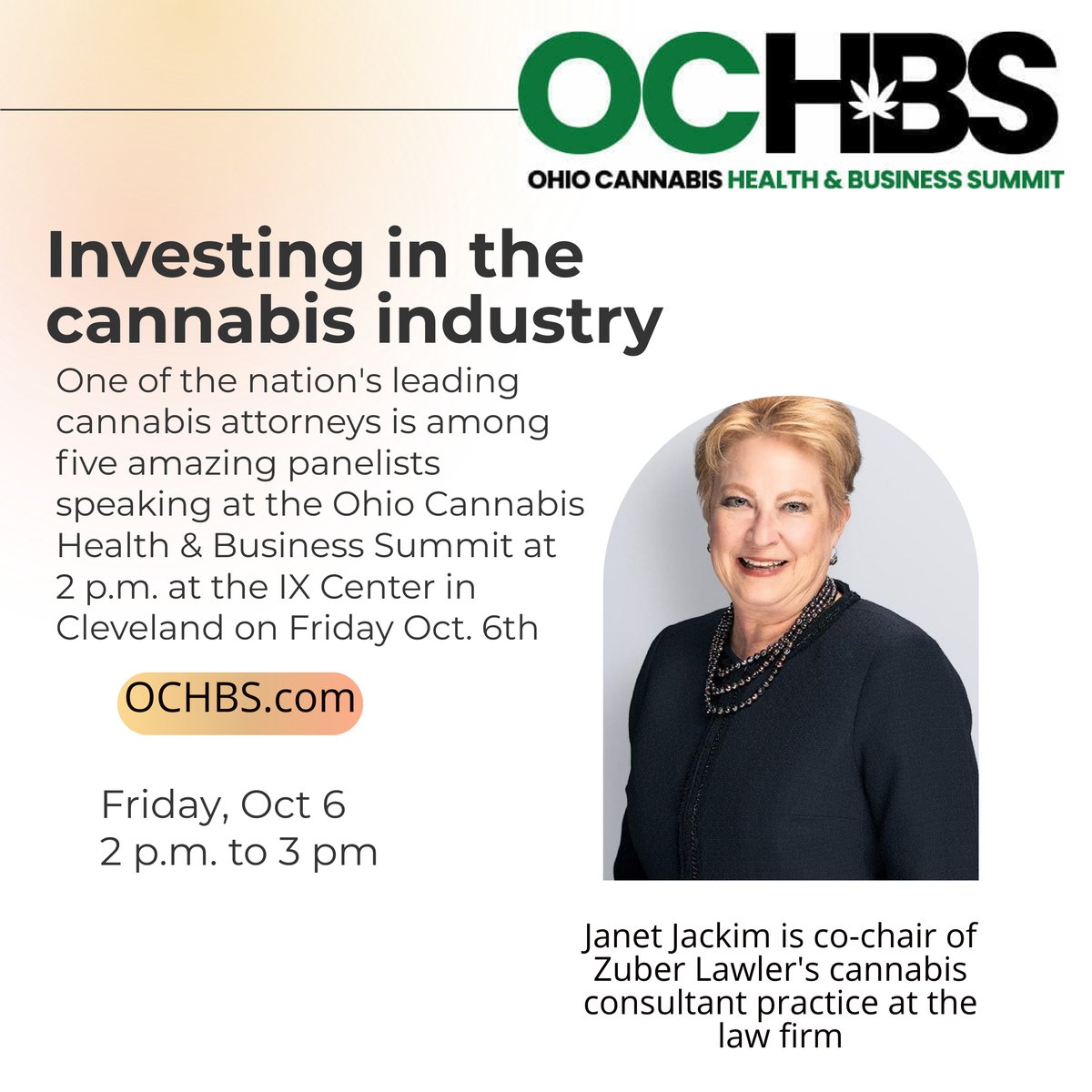 marciapledger's tweet photo. Here’s a quick spotlight on one of our 50 speakers. Janet Jackim, is an attorney and partner with Zuber Lawler, a law firm that has represented cannabis clients for 15 years. Check out the latest “Blunt Talk” blog: https://t.co/EVC3TCeDS5 https://t.co/5Yyk9SPqdF