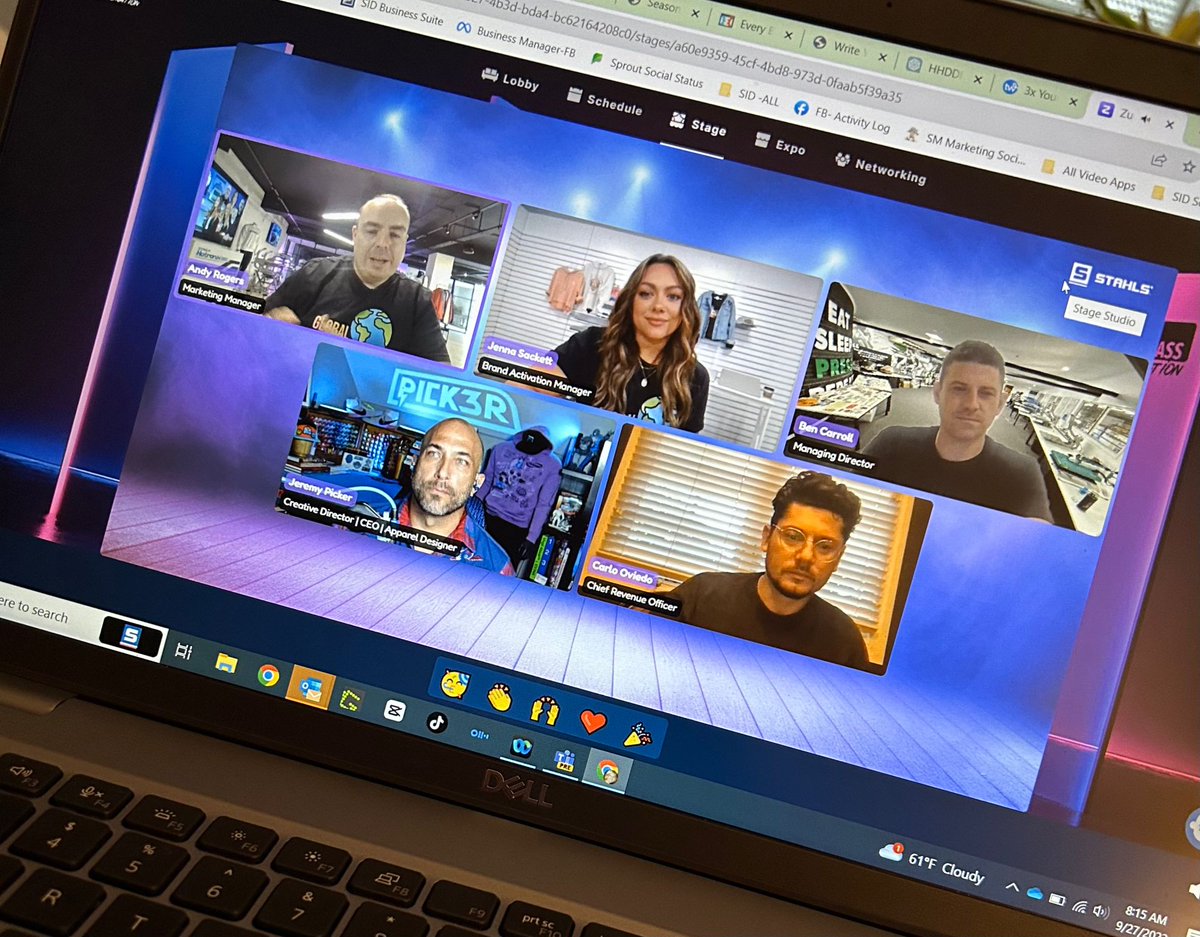 While you were sleeping, I was sharing with the <a href="/StahlsIDDirect/">Stahls'</a> global masterclass about how to utilize design &amp; decoration trends for your clients merch lines. The 4 shots of espresso was a must! 😵 Enjoyed sharing the stage with some awesome industry peers!⚡️ <a href="/StahlsUK/">Stahls’ UK</a>