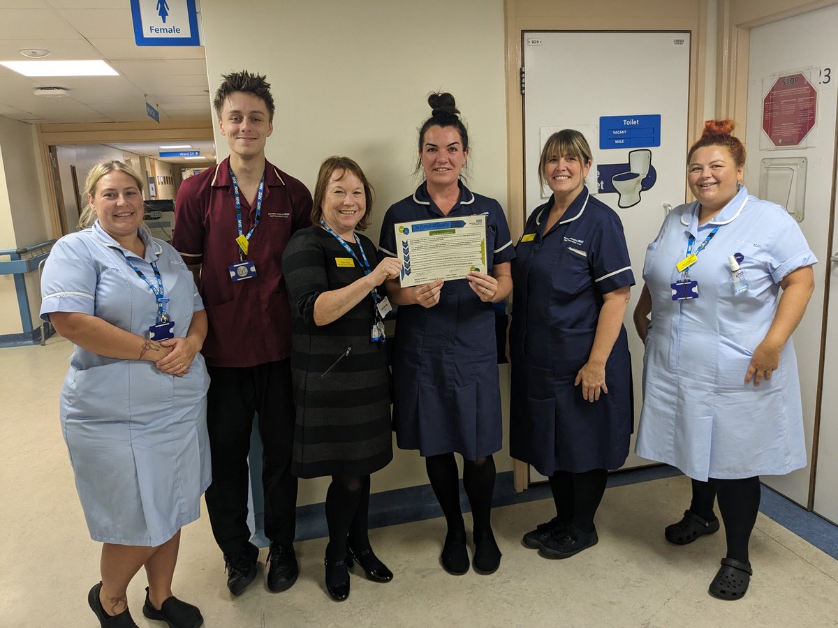 Well done to ward 23 for their in pursuit of quality. @lizziermegraw and the team have worked hard over the last year to improve staff morale and working together. @HelenG2022 @HoskinsBecky #proudtocare