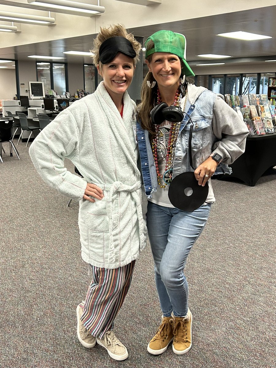 HoCo dress up fun with <a href="/THS_Mrs_Nichols/">Emily Nichols</a>! A rhyme with no reason: PJs and DJ! <a href="/TISDTHS/">Tomball High School</a>