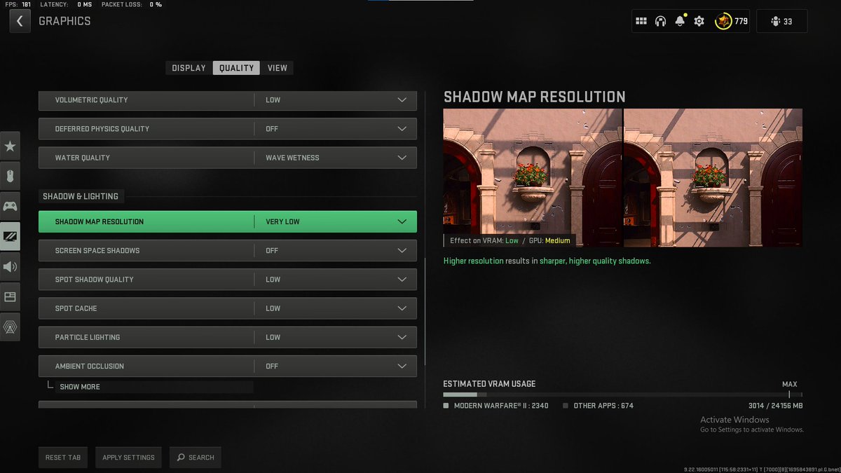 Brparadox's tweet photo. THE BEST GRAPHICS SETTINGS FOR MW2 SEASON 6!!

Enjoy the boost in FPS 🥰 https://t.co/yFqaWw8JeN