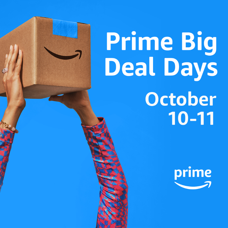 amazon's tweet photo. Get ready for Prime Big Deal Days Oct 10-11! Shop early deals now.