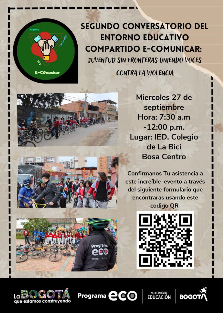 ColegiodelaBici's tweet image. [Hoy] En el Conversatorio organizado por los Colegios Argelia, @colegiofps y @ColegiodelaBici con la participación de @Deidamiapiensa y @nata_galindo89 se reflexiona sobre el papel de la Comunicación en la reducción de violencias #ProgramaECO @Educacionbogota @EdnaBonillaSeba