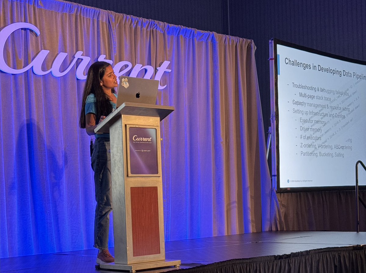 Marc ⛅️ (@marcselwan) on Twitter photo Really enjoying hearing <a href="/vinodhini_sd/">Vino Duraisamy</a> ‘s talk at #current2023 on creating turning raw data into an interactive Python app. She recently took the plunge in going from data engineering to being a dev advocate and is fantastic! Really enjoying hearing <a href="/vinodhini_sd/">Vino Duraisamy</a> ‘s talk at #current2023 on creating turning raw data into an interactive Python app. She recently took the plunge in going from data engineering to being a dev advocate and is fantastic!