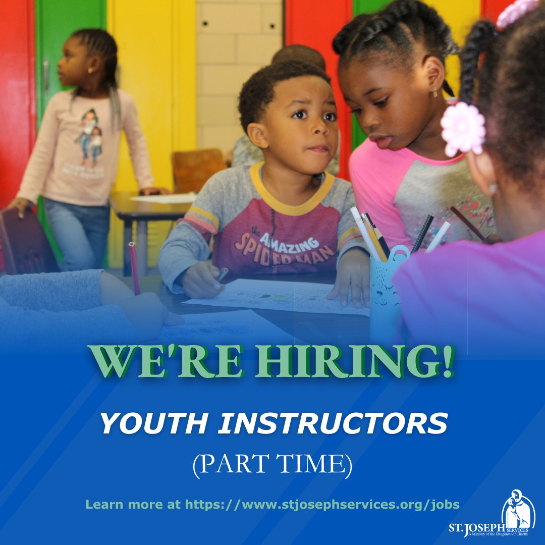 stjosephchicago's tweet photo. 🎉 Join #StJosephServices as a part-time #YouthInstructor! 
Lead engaging activities for local youth ages 6-13 and play an essential role in #transforminglives.🙌 Click to learn more and apply today! 👇
🔗 Link: https://t.co/5zFUDAWbjS
#ChicagoYouth #hiringnow #parttimejobs https://t.co/t7mFMTbMUc