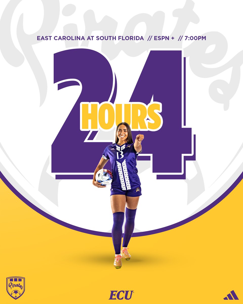 ECUSoc's tweet photo. Back on the field in 24! ⌛️

#GoPirates https://t.co/X9UuLvM11L
