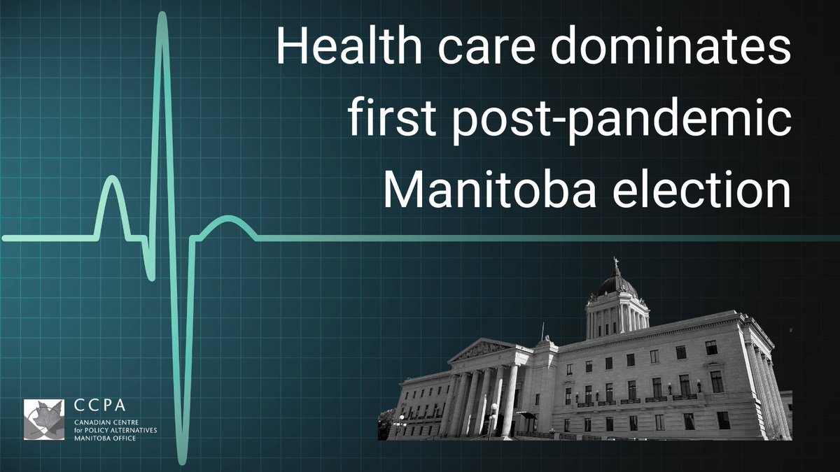 CCPAMB's tweet image. Health care has dominated the discourse during Manitoba’s first post-pandemic election.

CCPA Manitoba Director Molly McCracken breaks down the promises made by the two leading provincial parties.

policyalternatives.ca/publications/c…

#mbpoli #MBelxn23