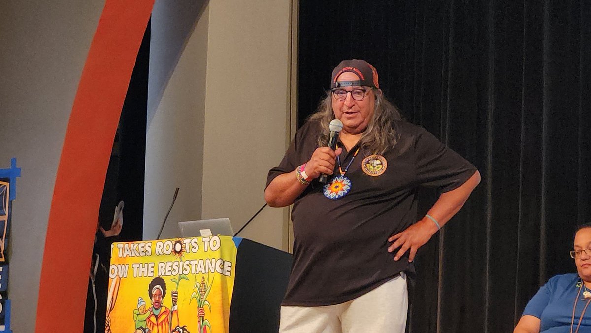 adrien4ej's tweet photo. "We are trying to save something important for us. We have to be strong about what we are doing here. We have to be able to say, Yes, we have been able to resist and we will resist longer." Juan Mancias of the Carrizo Comecrudo Tribe of Texas. #PeoplesClimateWeek #ClimateWeekNYC https://t.co/WW9m3u8xBm