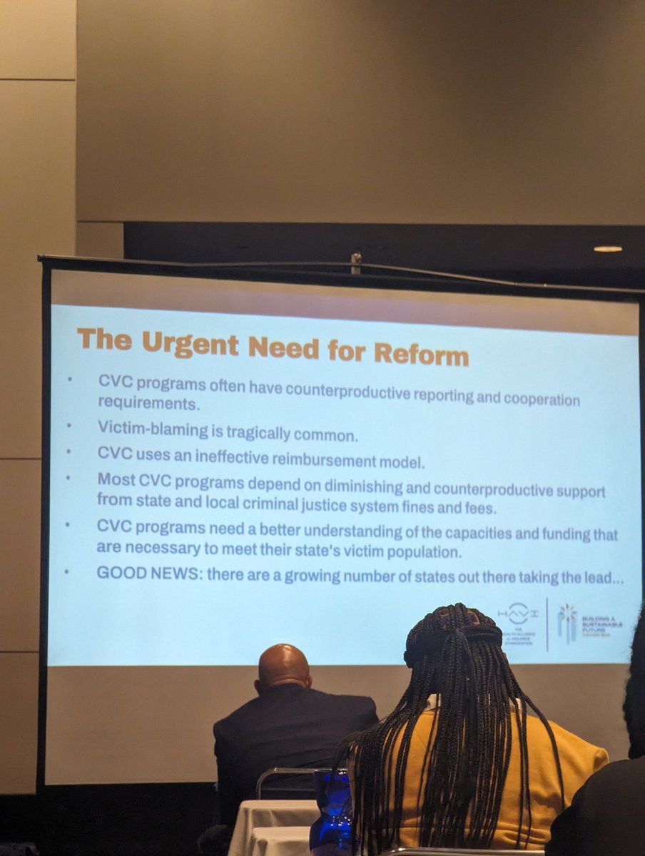 Crime victims compensation has so much promise but it's so so broken. @HeatherWarnken shedding light on some of the important ways our system is failing crime victims #2023HAVIConference