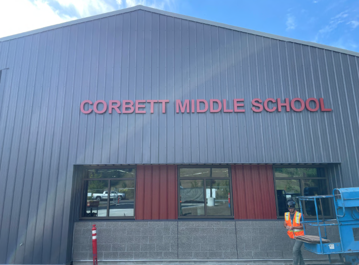 derwood73's tweet photo. It is so great to see our new middle school nearing completion. It will not be long before our students and staff will call this home. It has been many years in the making. #OneCorbett https://t.co/8krgUeympU