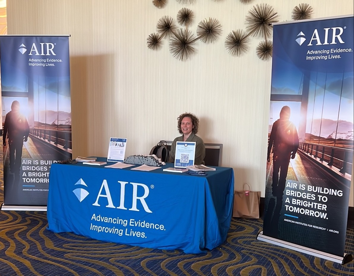 Find AIR at #SREE2023! Learn about our work in several areas pertaining to #DEI in research synthesis, #CTE, access to early college high schools, and more.
Explore the full list for AIR sessions at this years' <a href="/sreesociety/">SREE</a> conference:
bit.ly/3PSejHa