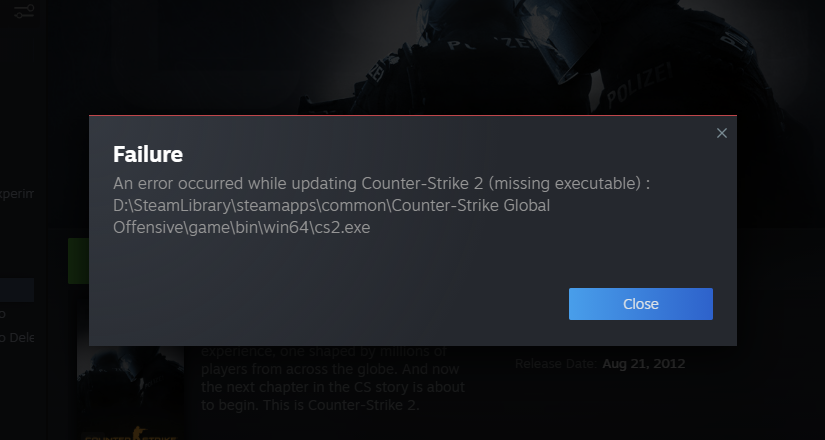 ESL Counter-Strike On X: "Seeing This Error? Try Uninstalling CSGO.