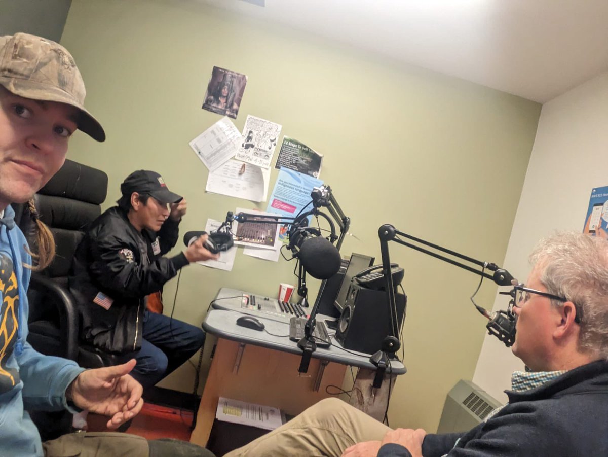 tephrafan's tweet photo. We did almost two hours on the local Fort Good Hope radio with the KG Guardians and one of the elders talking about changing permafrost in the Sahtu. For the last half a call-in show where community members asked questions about the environment. All also translated to Slavey. https://t.co/QX390iWQV5