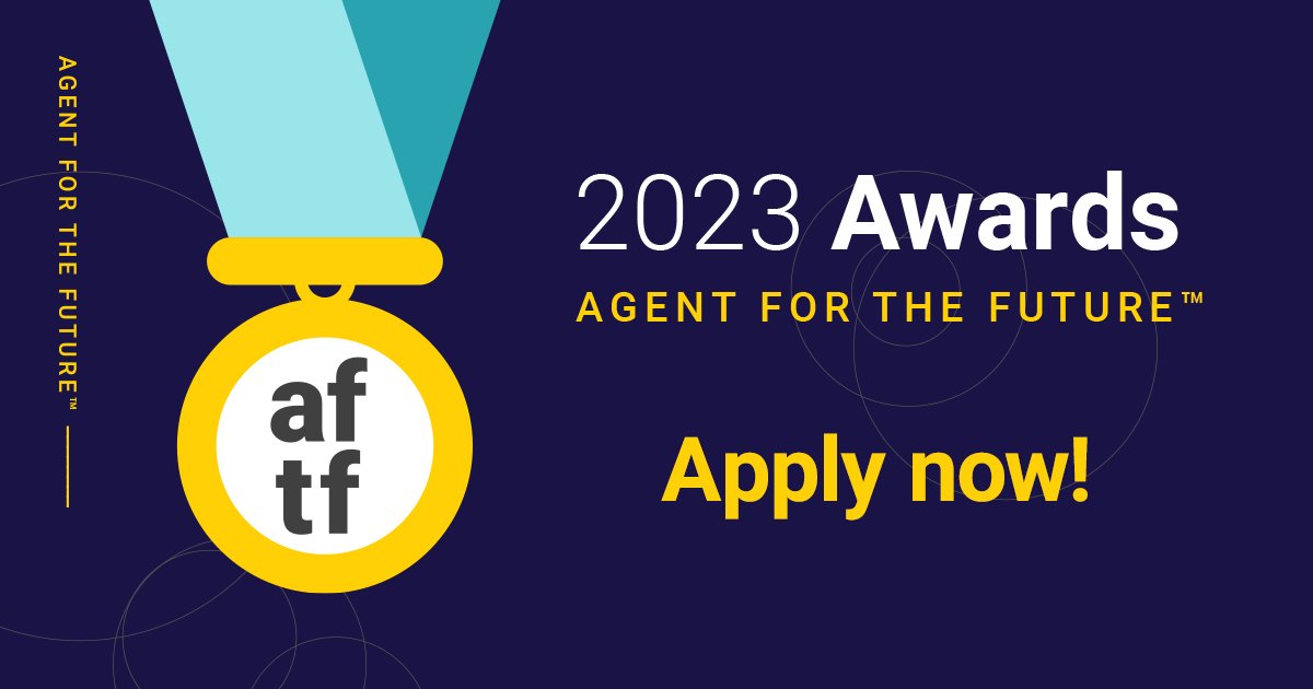 Don’t forget to apply for a 2023 Agent for the Future Award for a chance to win a $5,000 cash prize for your agency. The AFTF Awards celebrate the most innovative, forward-thinking agencies and individuals. Learn more and apply today! spr.ly/6016u81nC