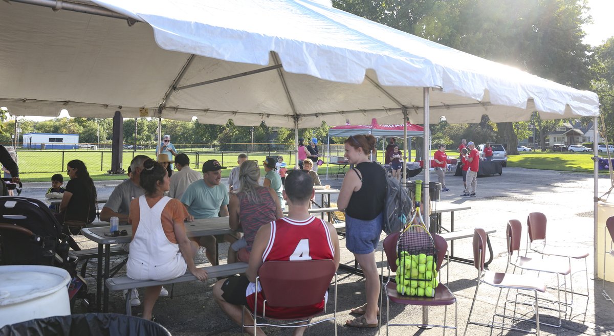 ahml's tweet photo. Thank you to everyone who showed up to our BBQ Party on Saturday! We enjoyed games, music from @Jillhopkins, food & the Jesse White Tumblers, all in celebration of #TheTwoLivesofSara by @cawest329, this year's #OneBookOneVillage selection. Learn more: https://t.co/SMXjoVFUV0 https://t.co/3qS9naNTOe