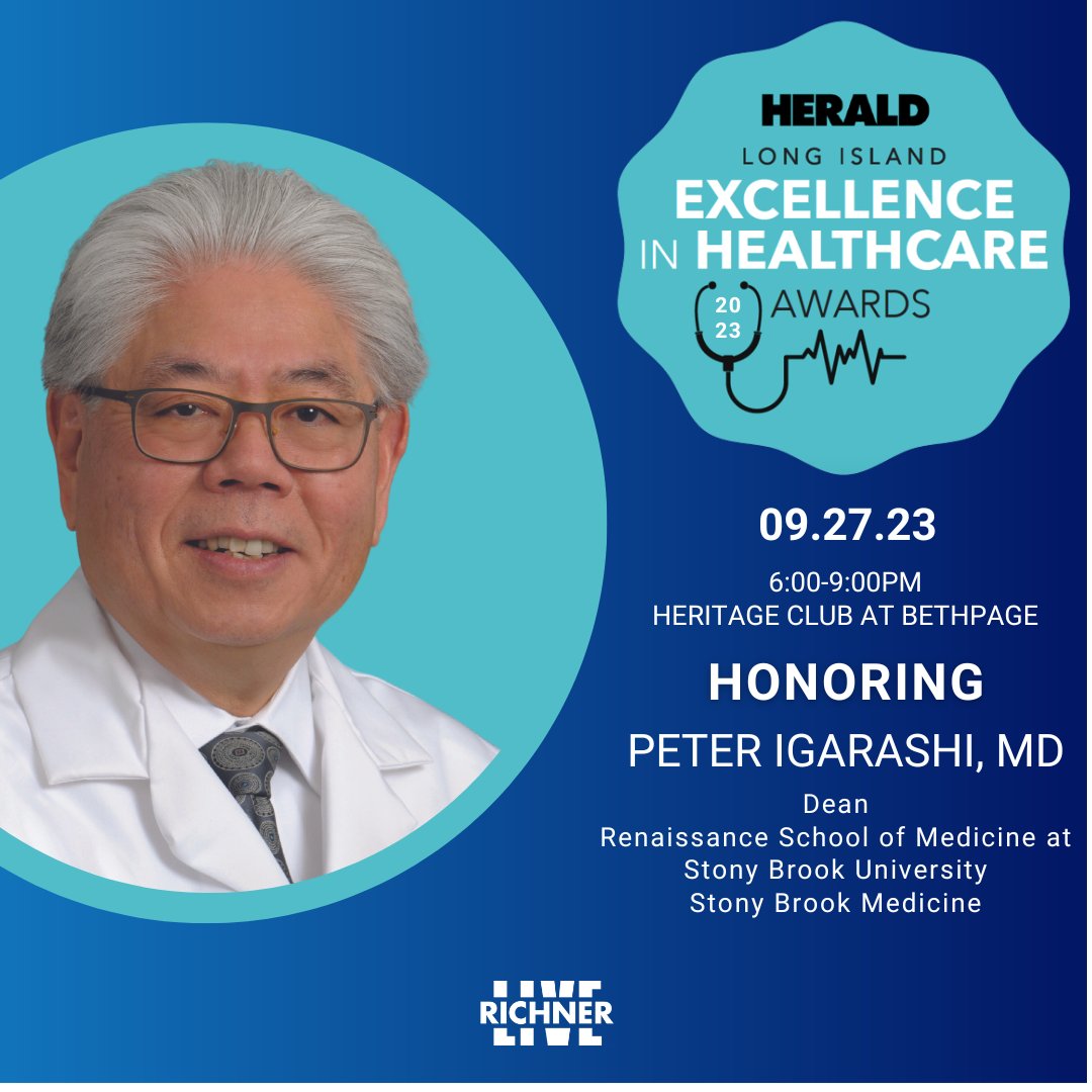 Congratulations to Carol Gomes and Dr. Igarashi on being honored for 𝐸𝓍𝒸𝑒𝓁𝓁𝑒𝓃𝒸𝑒 𝒾𝓃 𝐻𝑒𝒶𝓁𝓉𝒽𝒸𝒶𝓇𝑒 - TONIGHT! ⚕️👏  #WeAreStonyBrookMedicine