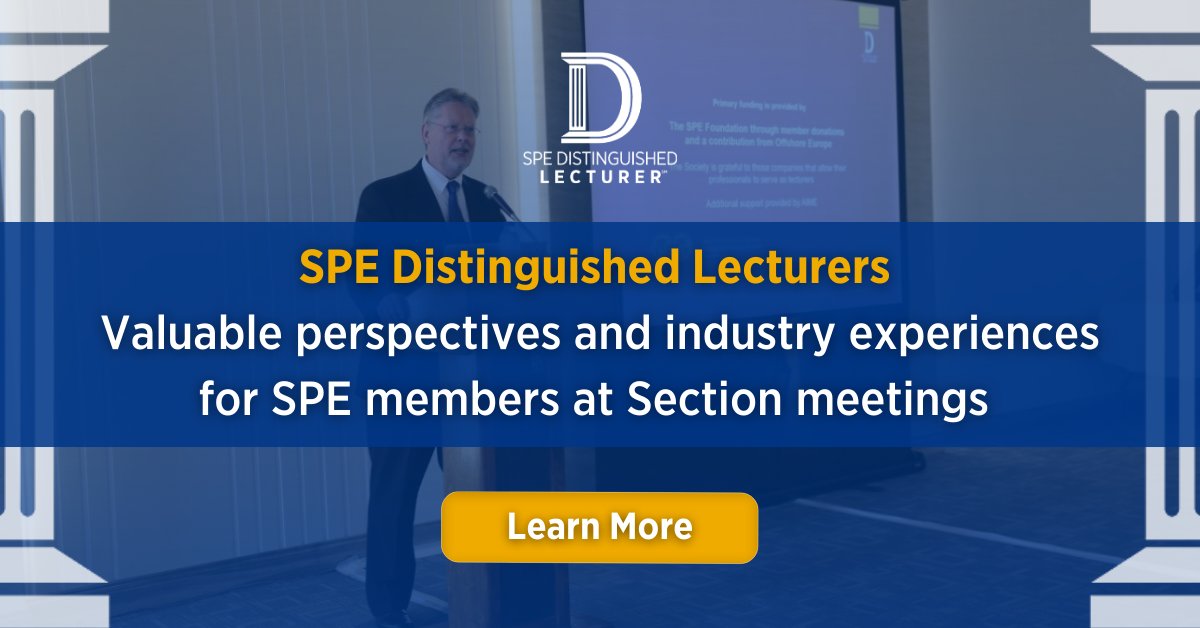 SPEtweets's tweet photo. 🚀 Elevate your learning journey! 
Immerse yourself in the wisdom of industry-leading professionals through the SPE Distinguished Lecturers Program. 

Fuel your passion for growth and innovation.

Learn more: https://t.co/KIjsLpmOAJ

#SPEdl https://t.co/K1VZfHM3TN