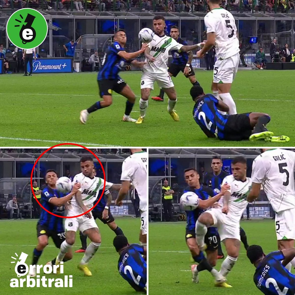zonainteristi_'s tweet photo. Insiden yg seharusnya #Inter mendapatkan Pinalti namun batal karena sebelumnya Alexis #Sanchez melakukan dorongan terhadap Henrique. Keputusan wasit sudah tepat?

📸 #erroriarbitrali https://t.co/y7ZQi1kfig