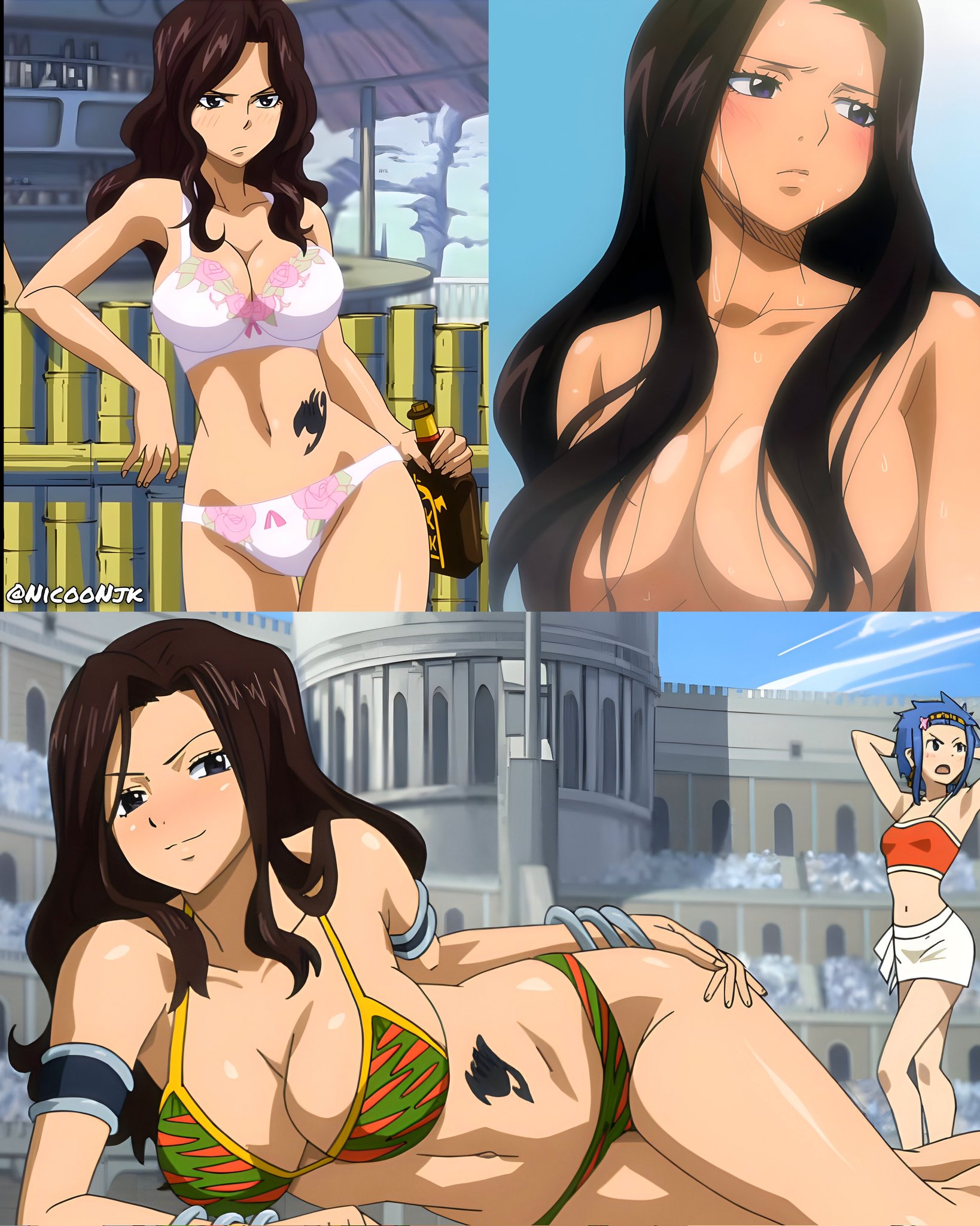 NicooNJK/Collage Art on X: "Fairy Tail, Cana is really beautiful and hot 🔥  (also with a side of Levy 🤭) https://t.co/pwzN5gmGI3" / X