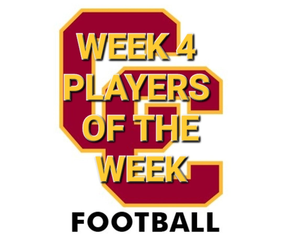 ccramfootball's tweet photo. Congratulations to our Week 4 Players of the Week 

Offensive POTW- Tyson Davis
Defensive POTW- Timmy Mitchell and Dexter Foster 
Practice POTW- Niko May 
Stepping Stone Cafe Special Teams POTW- Rock Thornton https://t.co/XaXAYZNIE6