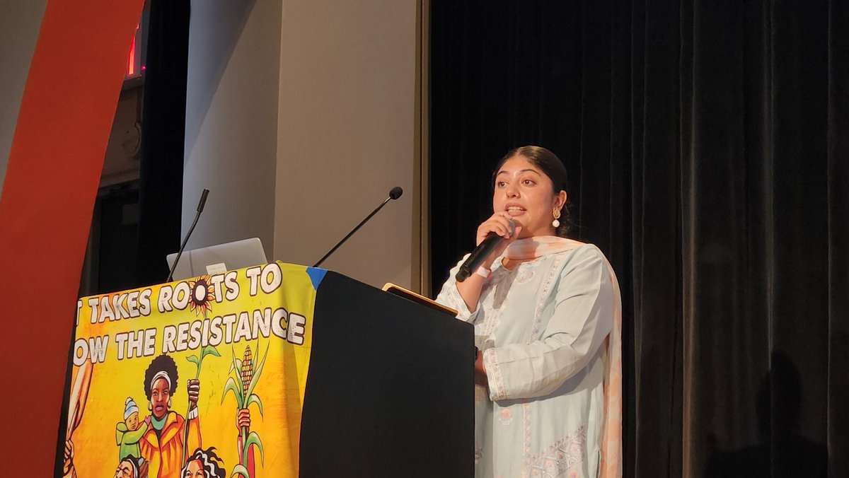 adrien4ej's tweet photo. @IENearth @ItTakesRoots @CJAOurPower @ggjalliance @puebloalliance @mccaguam @Britt4People @VetsAboutFace "Our communities have contributed the least to disasters. The Global North has more because the Global South has been made to have less. This is climate apartheid. We demand #ClimateReparations and repair." Mohiba Ahmed of @DesisRisingUp
at #PeoplesClimateWeek #ClimateWeekNYC https://t.co/mECc7SWOPc