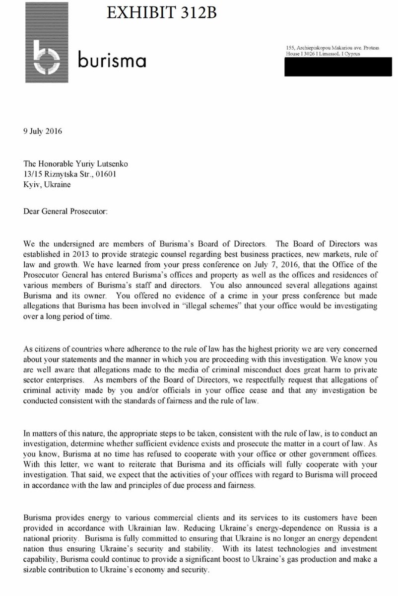 JohnBasham's tweet photo. BREAKING: #HunterBiden Personally Signed Off On #Burisma Memo To #Ukraine's Prosecutor Who Replaced #Shokin After @JoeBiden Got Him FIRED!
Hunter Warned The New Prosecutor Not To Any Continue Further Investigations Of Burisma Or Else! https://t.co/6iYBTnuhxk