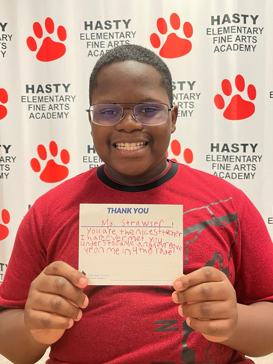 Cherokee Co. Schools (@cherokeeschools) on Twitter photo #thanksCCSD gives students the opportunity to share how a teacher or other staff member has made a positive difference in their life!  Here’s one from Hasty ES Fine Arts Academy fifth-grader Jamari Dixon to teacher Christie Strawser. cherokeek12.net/Content/thanks… #thanksCCSD #CCSDfam #thanksCCSD gives students the opportunity to share how a teacher or other staff member has made a positive difference in their life!  Here’s one from Hasty ES Fine Arts Academy fifth-grader Jamari Dixon to teacher Christie Strawser. cherokeek12.net/Content/thanks… #thanksCCSD #CCSDfam