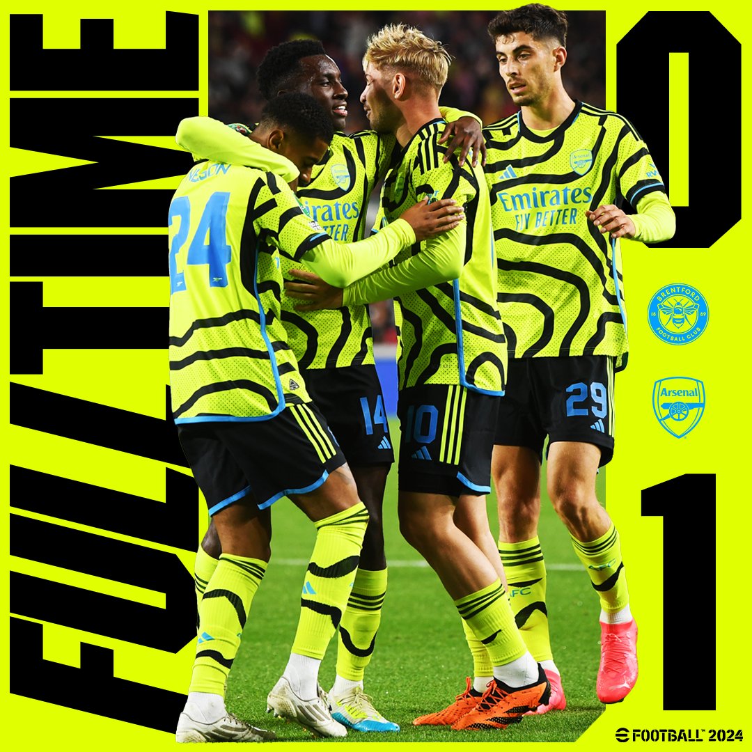 FULLTIME: Brentford 0 : 1 Arsenal 

What a solid display from the lads.

#CarabaoCup #BREARS #Havertz