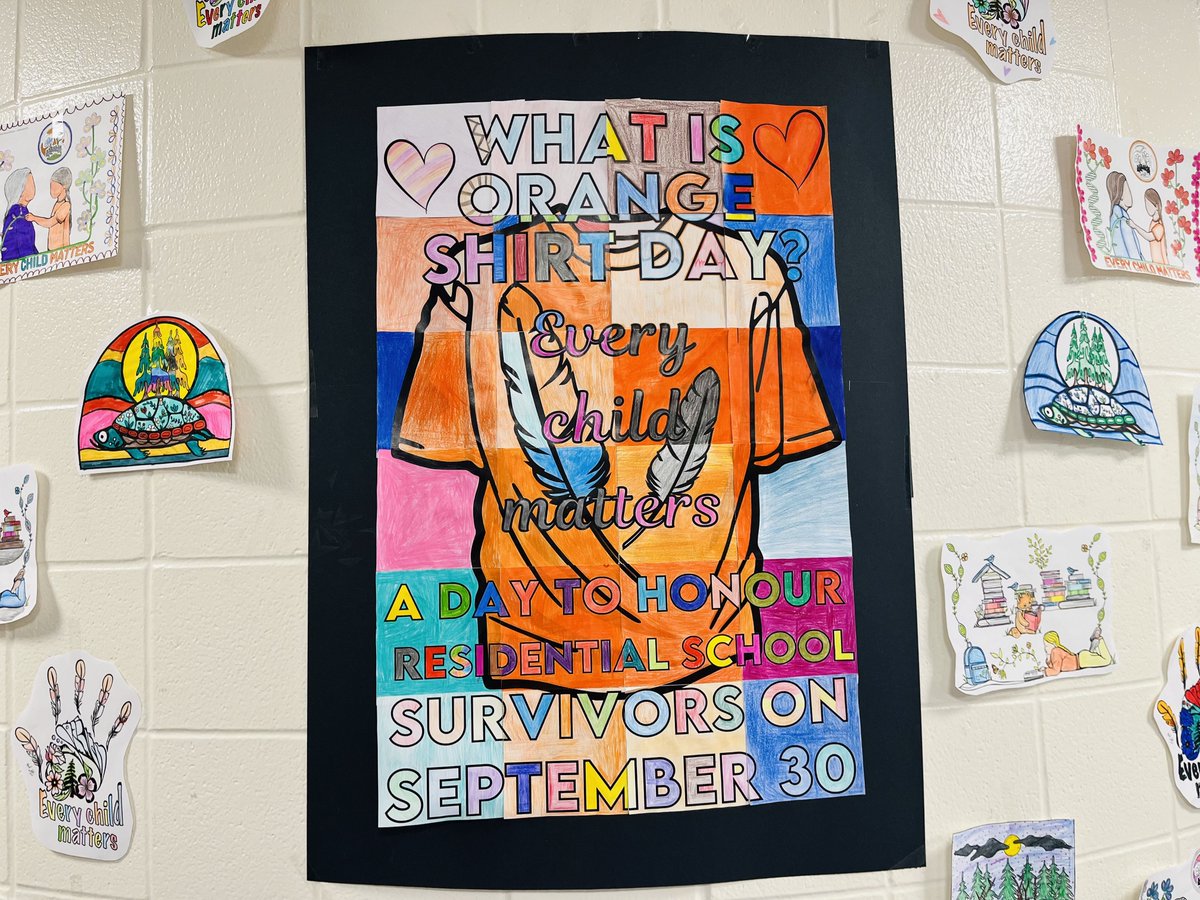 It is our school's Orange Shirt Day tomorrow to commemorate those affected by the residential school system. We are also reminding everyone that there is no school on Friday September 29th.  #OrangeShirtDay #saferespectfulresponsiblebulldogs #rvsed #everychildmatters