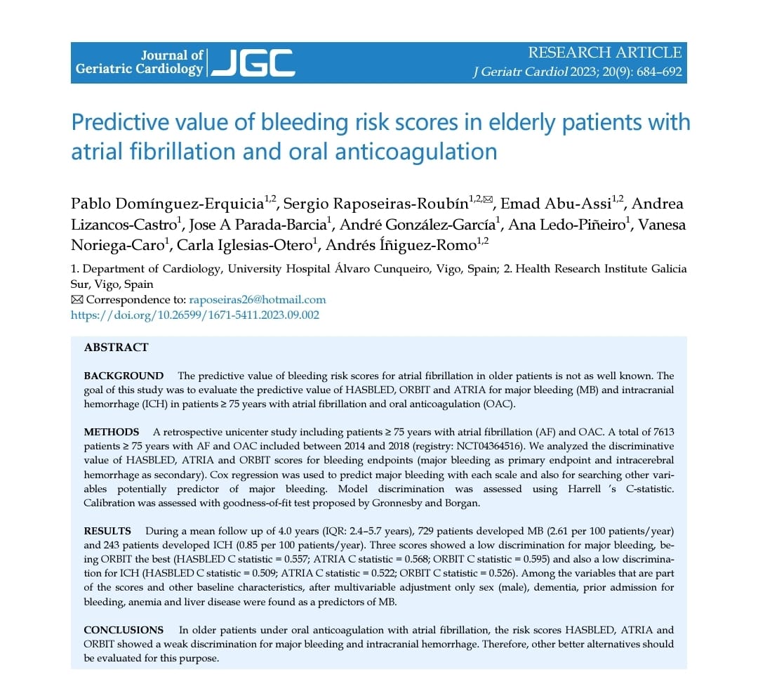 Cardiología Vigo (@resiscardiovigo) on Twitter photo Un nuevo artículo de nuestro recién adjunto y tutor de resis, <a href="/PabloDErquicia/">Pablo D. Erquicia</a> !! 👏📷
<a href="/Alepineiro_/">Ana Ledo Piñeiro</a> <a href="/andregg_96/">André</a> <a href="/davodgf/">Davoo</a> <a href="/igle_carla/">Carla Iglesias</a> <a href="/che_parada/">Checho Parada</a> <a href="/AndreaLizancos/">Andrea</a> <a href="/S_Raposeiras/">Sergio Raposeiras-Roubín</a> @eabuassi2 <a href="/AndresIniguezR/">Andrés Íñiguez Romo</a> Un nuevo artículo de nuestro recién adjunto y tutor de resis, <a href="/PabloDErquicia/">Pablo D. Erquicia</a> !! 👏📷
<a href="/Alepineiro_/">Ana Ledo Piñeiro</a> <a href="/andregg_96/">André</a> <a href="/davodgf/">Davoo</a> <a href="/igle_carla/">Carla Iglesias</a> <a href="/che_parada/">Checho Parada</a> <a href="/AndreaLizancos/">Andrea</a> <a href="/S_Raposeiras/">Sergio Raposeiras-Roubín</a> @eabuassi2 <a href="/AndresIniguezR/">Andrés Íñiguez Romo</a>