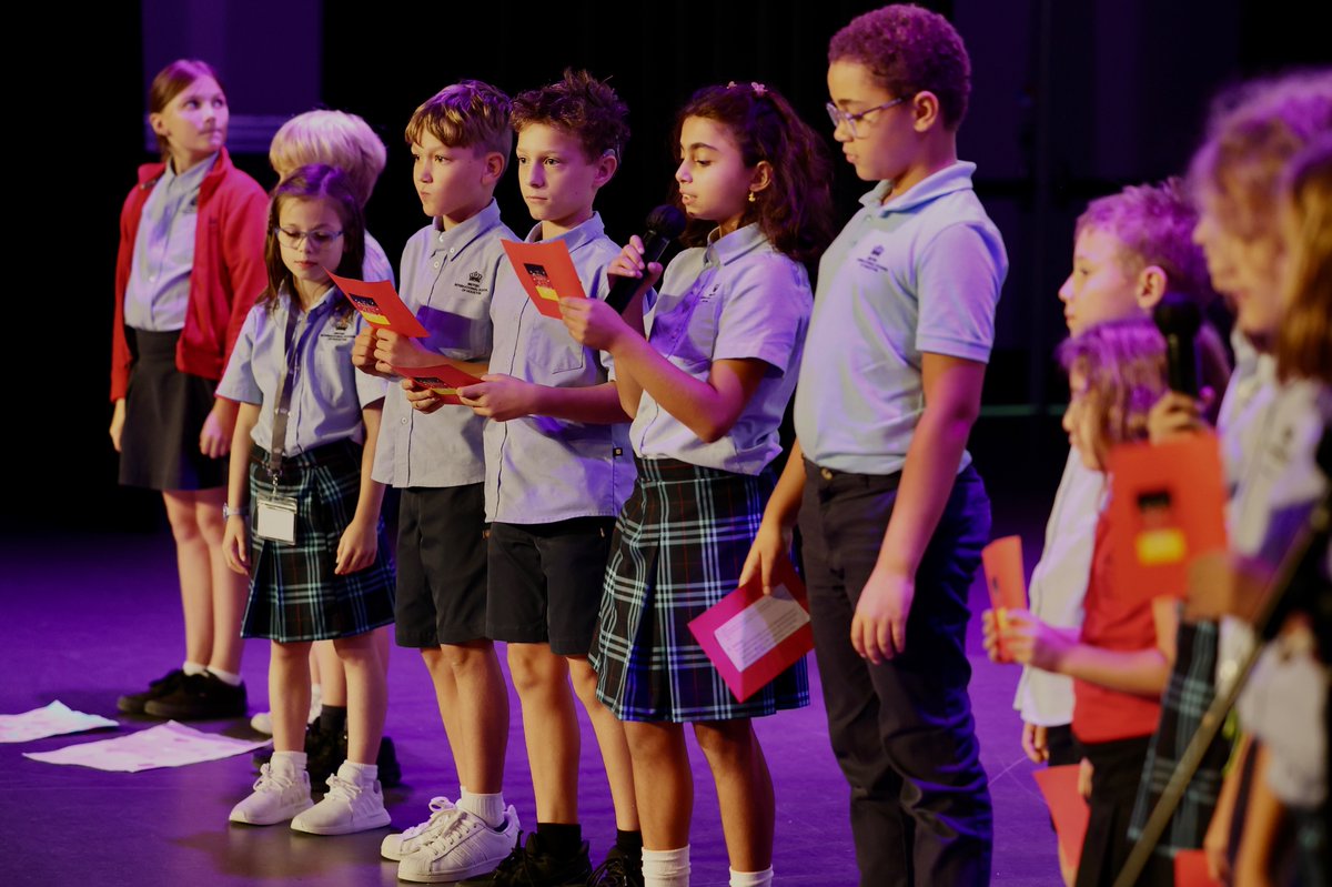 BISHouston's tweet image. On stage with our German Language #naeachievers sharing a short presentation about German Unity Day! #BISHouston #naecreateyourfuture