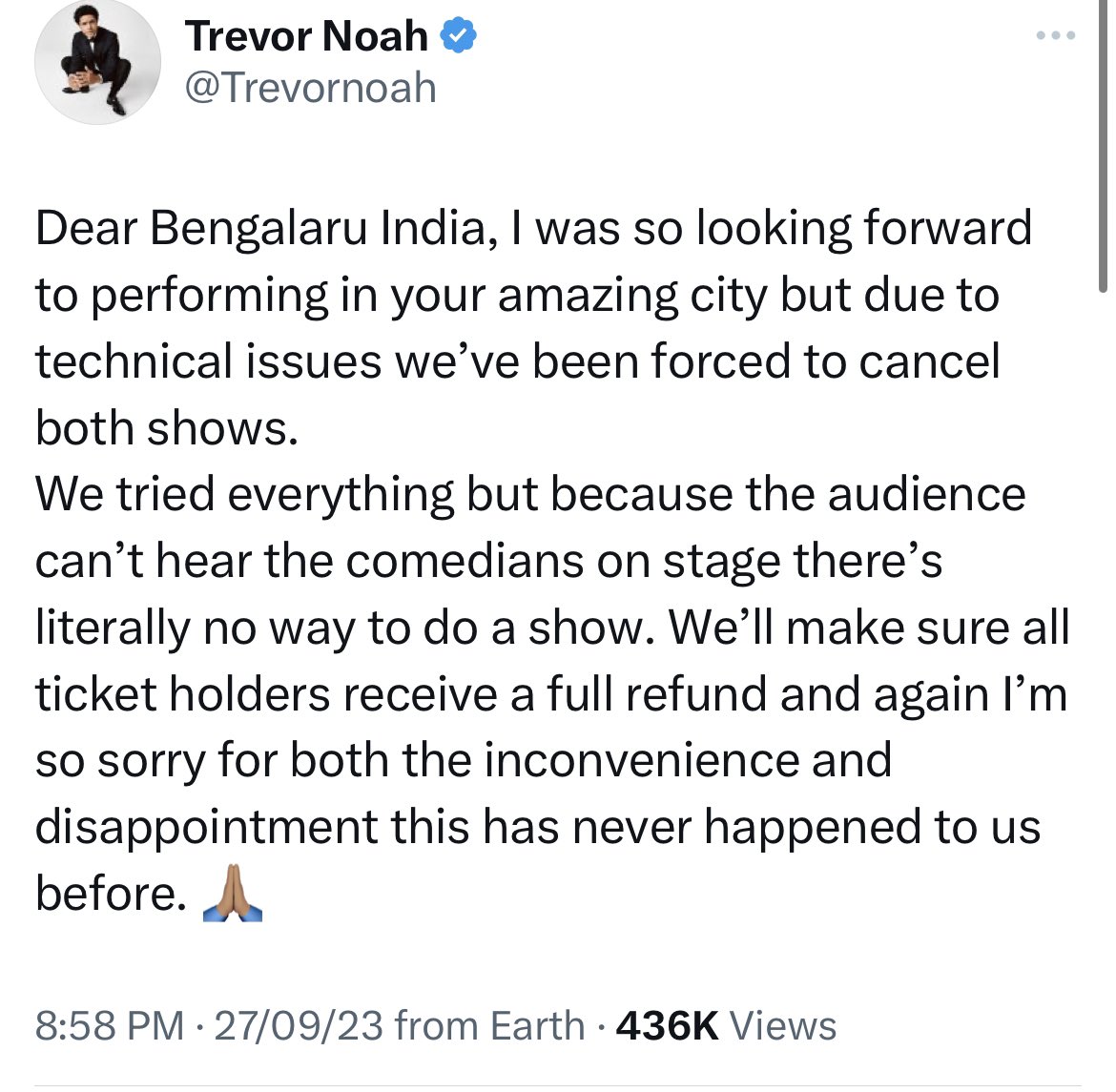 shashankmithur's tweet photo. Bengaluru wanted to experience Trevor Noah, but Trevor Noah ended up experiencing Bengaluru. 😂

#BangaloreTraffic https://t.co/2IkFOcN8s6