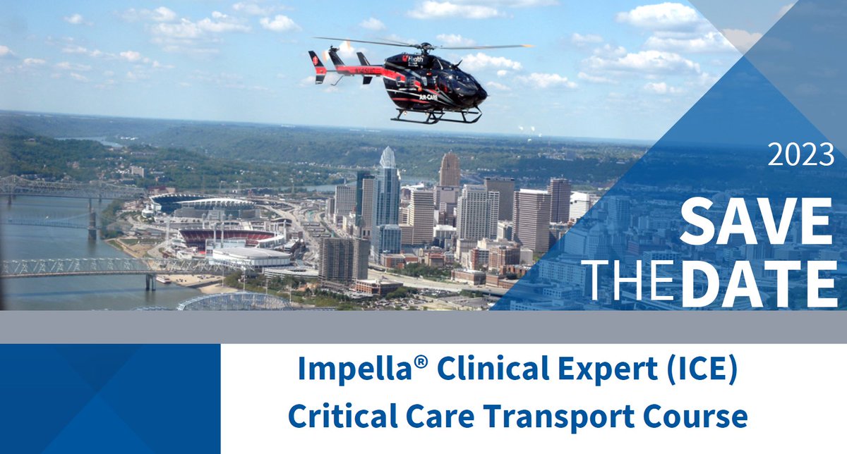 Jacob Miller NP CNS NRP (@jacobmilleracnp) on Twitter photo 📢 Attention #HEMS & #CCT teams:
<a href="/uc_health/">UC Health</a> Air Care & Mobile Care hosting in-person @Abiomed #Impella CCT course in Cincinnati!
Two date options; details & reg:
Fri, 15 Dec: events.heartrecovery.com/ICETransferDec…
Sat, 16 Dec:
events.heartrecovery.com/ICETransferDec…
Ping <a href="/UCAirCareDoc/">Bill Hinckley</a> @HeartRecovery 📢 Attention #HEMS & #CCT teams:
<a href="/uc_health/">UC Health</a> Air Care & Mobile Care hosting in-person @Abiomed #Impella CCT course in Cincinnati!
Two date options; details & reg:
Fri, 15 Dec: events.heartrecovery.com/ICETransferDec…
Sat, 16 Dec:
events.heartrecovery.com/ICETransferDec…
Ping <a href="/UCAirCareDoc/">Bill Hinckley</a> @HeartRecovery