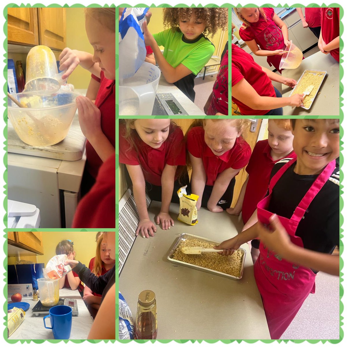 oaklandsprimary's tweet image. Dosbarth Helyg made some delicious healthy, fruity flapjacks today ready for their instructional writing! 👩‍🍳 👨‍🍳 #AmbitiousAlys #GetWriting #TEAMOaklands @CSC_langlitcomm