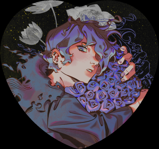 alicenpai's tweet photo. "loves me, loves me not..." buttons below...! 🥀💙❤💛 https://t.co/f45ZnaHrOV
