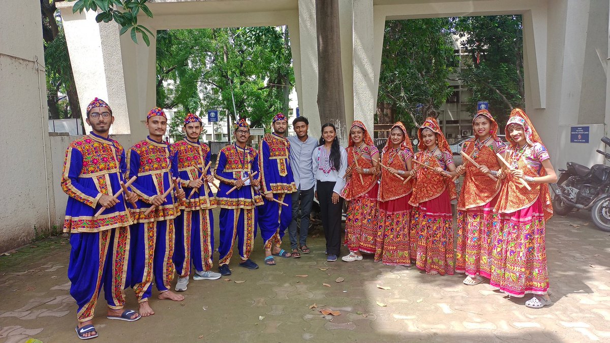 NssLdce's tweet photo. Thrilled to represent GTU at the Garba Competition during NSS Day Celebration 2023 at Sardar Patel University (Anand) on September 23. 🕺💃 Our journey wouldn't be complete without the incredible guidance of Vishwa Panchal and Yash Patel
 #GTUSelection 
#NSSDay #GarbaCompetition https://t.co/3gvfnXmhwS