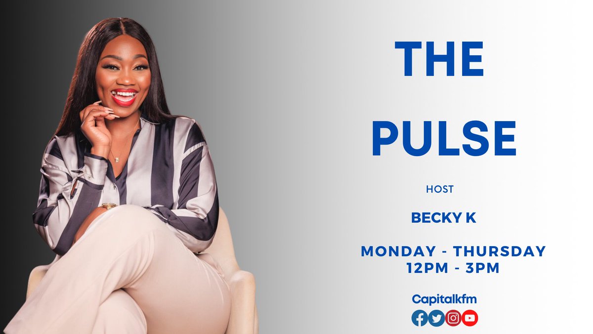 capitalkfm's tweet photo. Ease into the afternoon with the hottest hits and engage in thought provoking conversations that will leave you wanting more on #ThePulse with BeckyK.
#ThePulse #HararesHeartBeat #Keepit100point4fm #TheGalaxyMagazine https://t.co/q9lHstlu6e