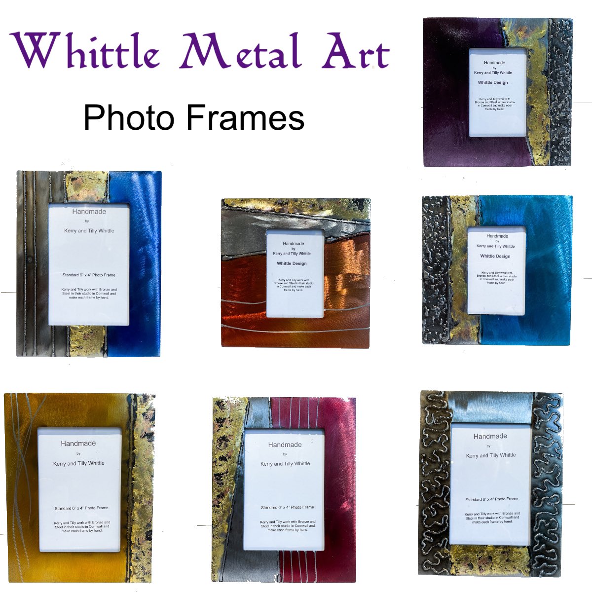 We have restocked on our ever popular Whittle Photo Frames. An amazing variety of these crafted metal works.#BuyOnline purplegallery.com #craft #metal