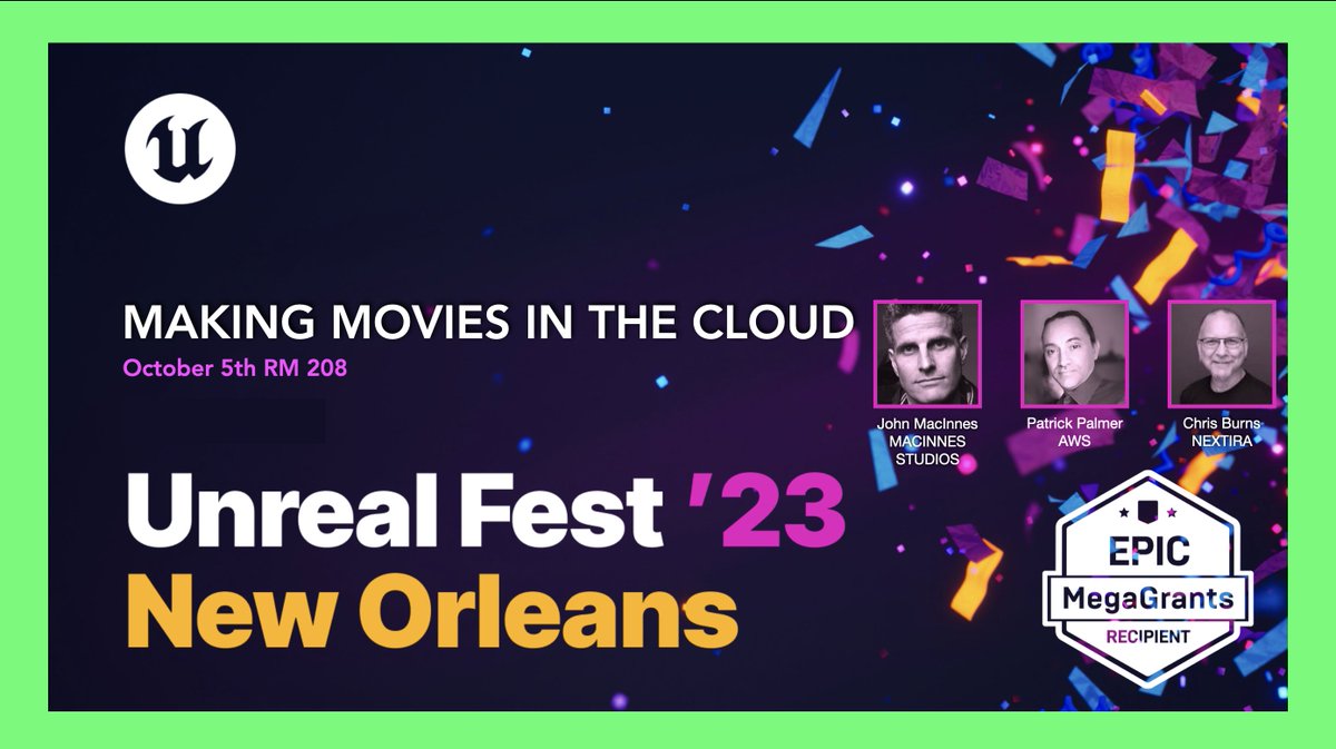Are you coming to UnrealFest? I'll be talking about our UE5 movie currently in production. Using <a href="/UnrealEngine/">Unreal Engine</a> <a href="/awscloud/">Amazon Web Services</a> @nextirahq <a href="/perforce/">Perforce Software</a> #UnrealEngine #movie #filmmaking #CloudComputing