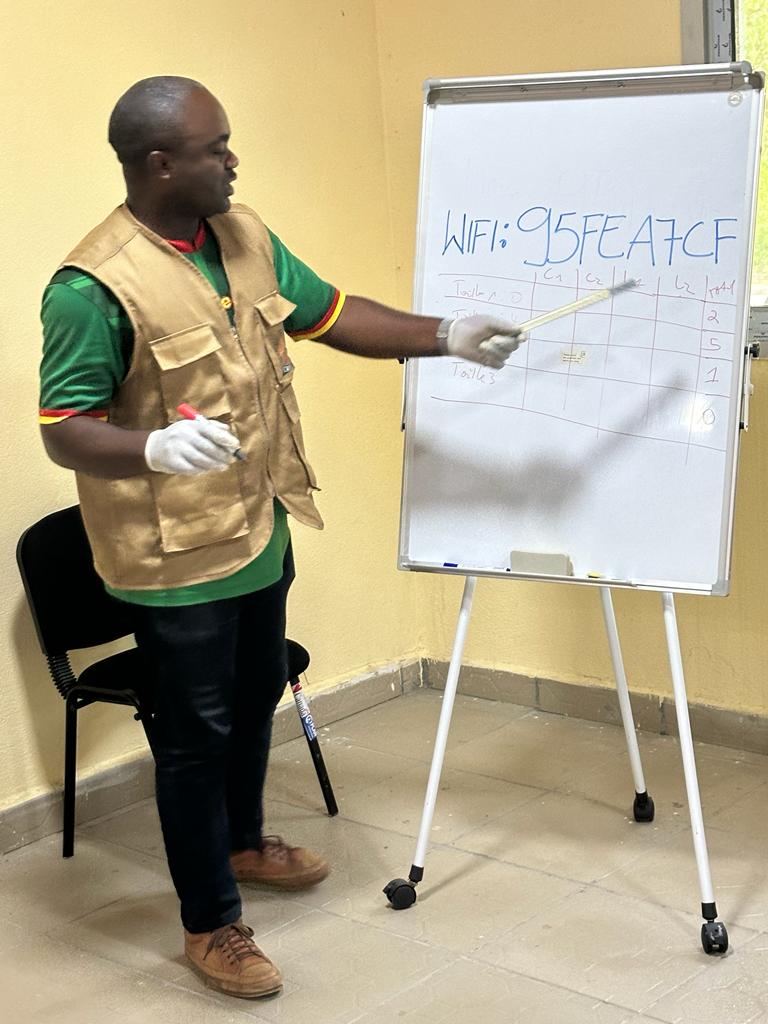 cam_crid's tweet photo. Training of Trainers workshop on monitoring #LLIN durability started in Lagdo Health District, #Cameroon. #CRID and #PMI Evolve lead this collaboration. Participants include regional malaria coordinators, vector control unit heads, and district medical officers. #MalariaControl https://t.co/d2ngUT30ZV