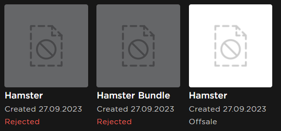 FireAtacck's tweet photo. After getting rejected 2 times while uploading the hamster bundle into the Roblox Catalog, I had to add underwear to it, and it got surprisingly approved!

So, I will release it today at 5PM EST.

Join my Discord Server for early announcements and sneak peeks from the link below:
https://t.co/qtjYGhJBBH

#Roblox #RobloxDev #UGC