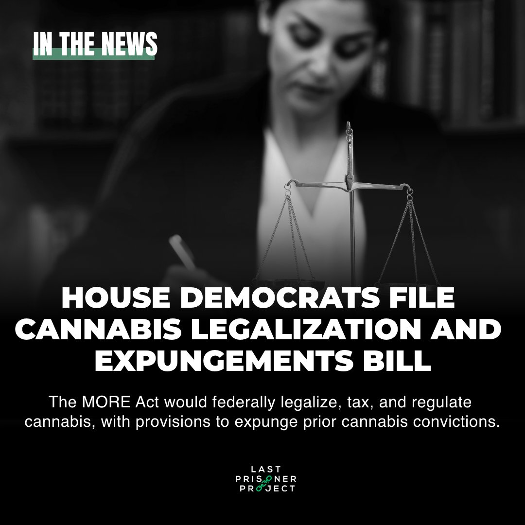 lastprisonerprj's tweet photo. The Marijuana Opportunity, Reinvestment and Expungement (MORE) Act was refiled for the third time last week. The #MOREAct is a comprehensive bill that prioritizes legalization as well as justice reform and social equity.
via @MarijuanaMoment: https://t.co/jdlUT6Ke72 https://t.co/fQ9XgXs9Mt