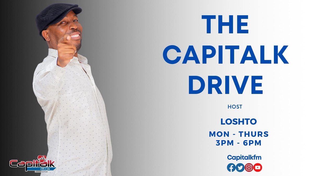 capitalkfm's tweet photo. Allow Loshto PaPoshto Official to grab the wheel and lead you home on the #CapitalkDrive filled with uplifting music and good vibes.
#TheCapitalkDrive #HararesHeartBeat #Keepit100point4fm #TheGalaxyMagazine https://t.co/YmgYbItCZ1