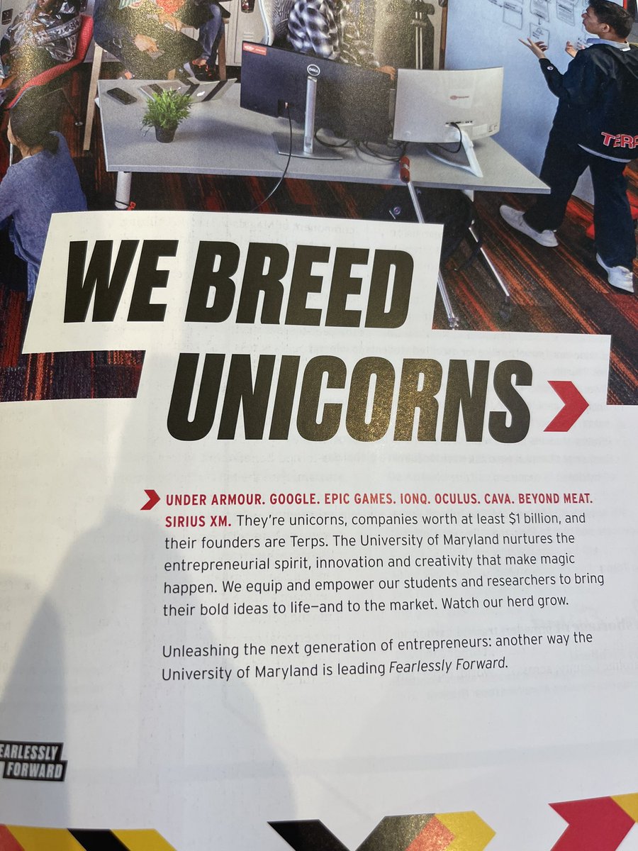 We’re 🐢, but we’re 🦄 too! Fearless ideas. Bold invention. #Terps @UofMaryland @Maryland_Alumni