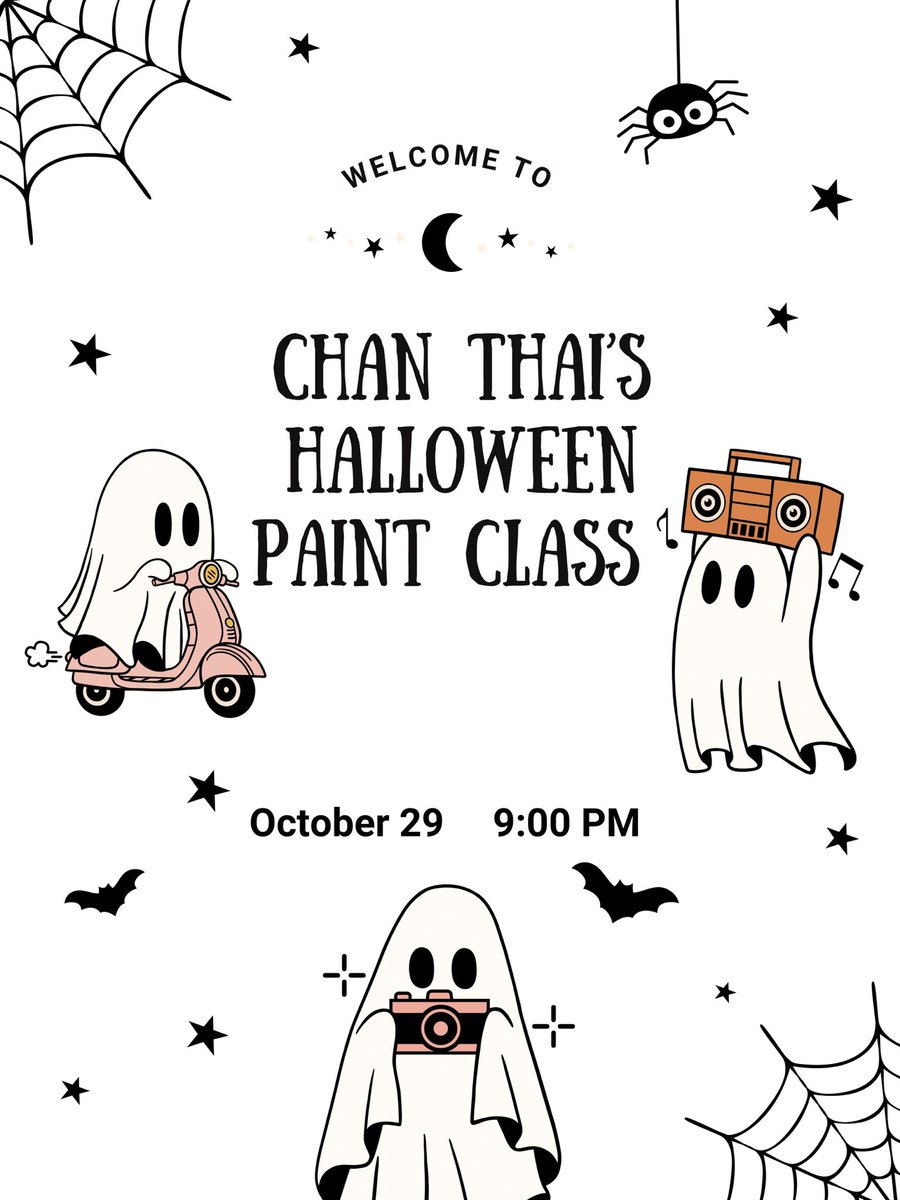 carpandiss's tweet photo. Y’all ready for my next paint class? 👻 

🕸️ Adult ONLY paint class 🕸️
👻 9:00 PM to 12:00 AM 👻 
🕸️ @chanthai_pho88 🕸️
👻 $25 per person 👻 
🕸️ Bar only 🕸️

Message me for more information or to purchase tickets. Love y’all 5eva. 🖤 https://t.co/zkNR4lpOxl