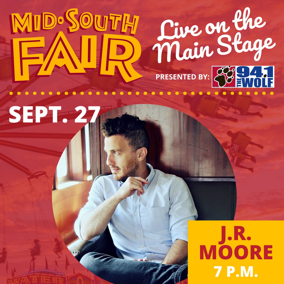 MidSouthFair's tweet photo. Live on the main stage is presented by @997TheWolf tonight, and boy is it a doozy!
🎤 @JRMooreMusic at 7 p.m. 
🎤 @ScottyMcCreery at 8 p.m.

FREE with Fair admission 👉 https://t.co/CBIxZw2vMF https://t.co/kEfUS9D09d