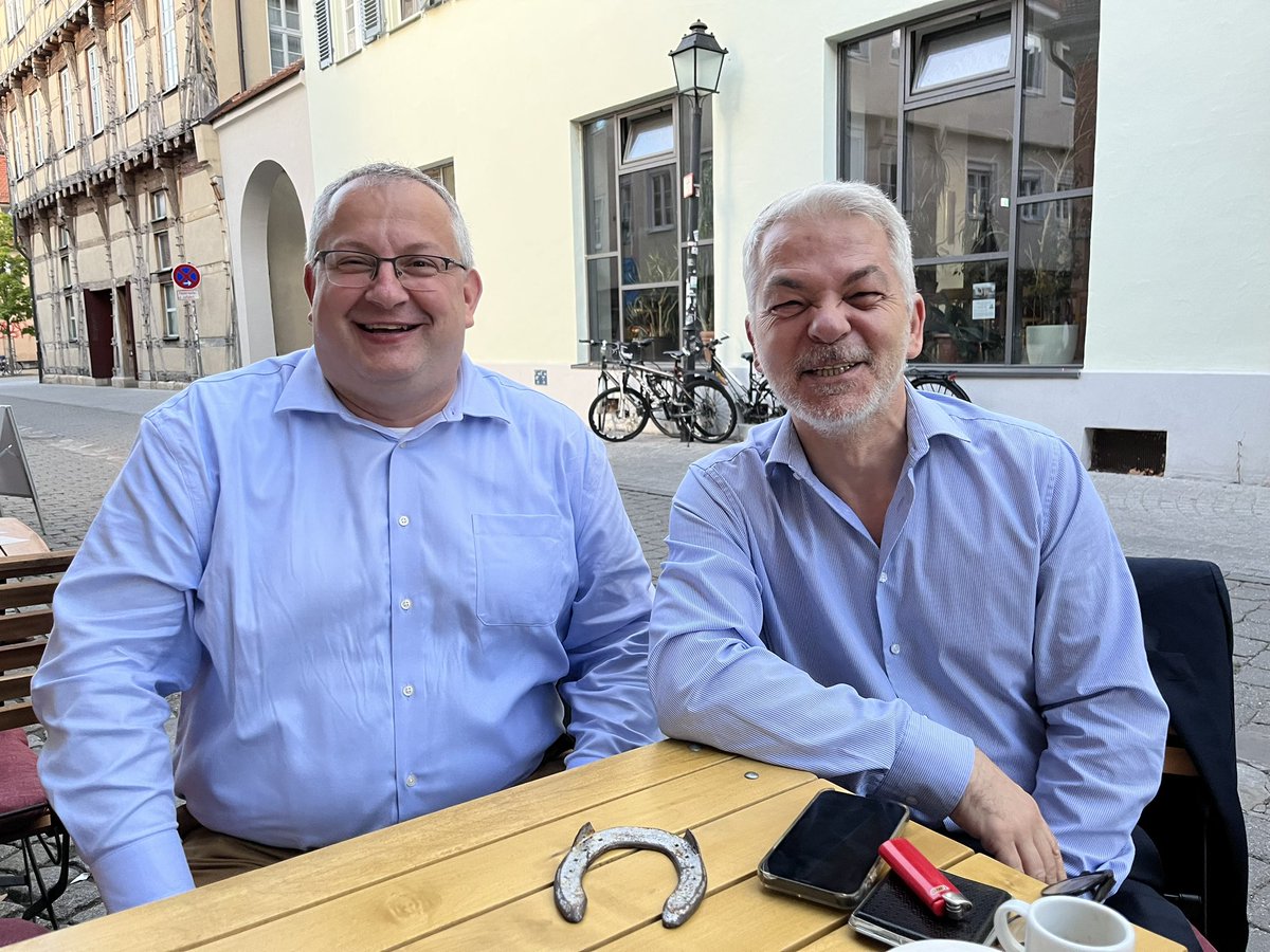 Seltener Anblick: @BachmannRudi und @CarloMasala1 auf einem Bild. Und das in #Tübingen.