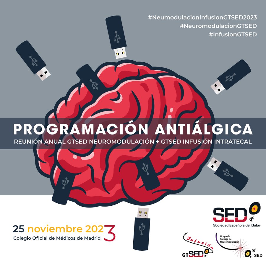 🔴Estamos a punto de abrir inscripciones para la Reunión anual de los grupos de trabajo de Neuromodulación e Infusión intratecal de la Sociedad española del dolor que se celebra el 25 noviembre  en el Colegio de Médicos de Madrid. 

Puedes ir revisando el programa aquí: