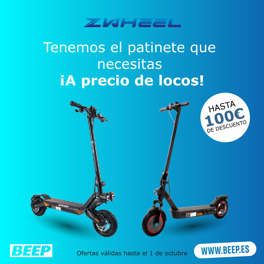 beep_es's tweet photo. #Zwheel te trae una selección de #patinetes en oferta que te harán ahorrar hasta 100€ 💰. Es tu oportunidad de subirte a la tendencia y disfrutar de la movilidad más moderna y emocionante 🙌. Descubre todos los modelos disponibles en nuestra WEB: https://t.co/LYr34ShSdl https://t.co/wgddm4twqP